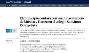 Conservatorio SJE en La Vanguardia